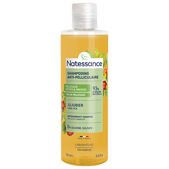 Natessance Anti-dandruff Shampoo - Jujube Bark Extract & PCA Zinc, 250 ml