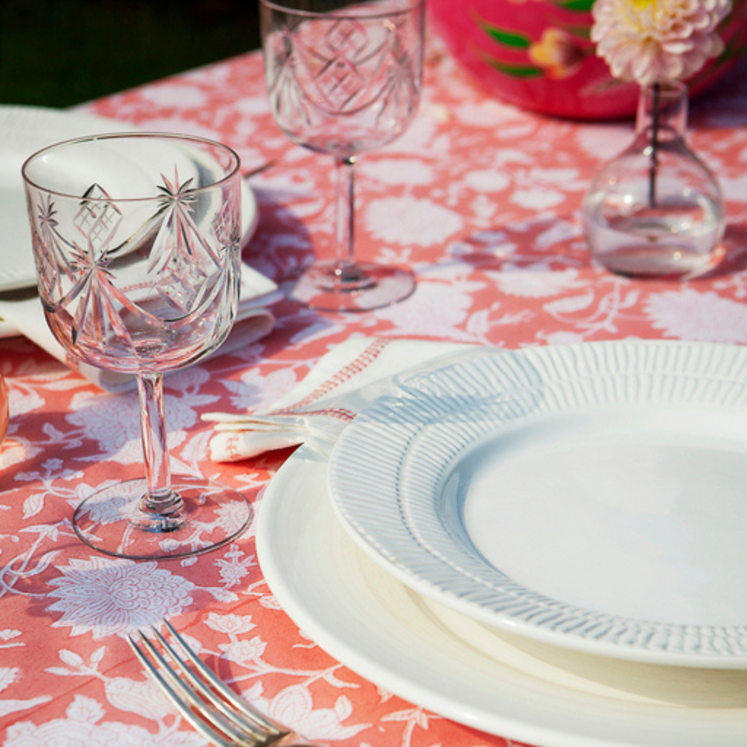 Chamois Tablecloth Indian Rose Lantana Rose - 4
