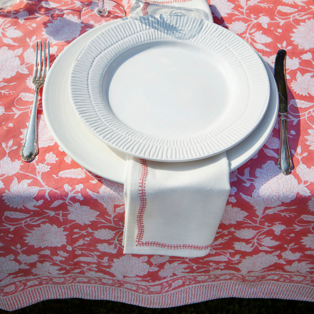 Chamois Tablecloth Indian Rose Lantana Rose - 3