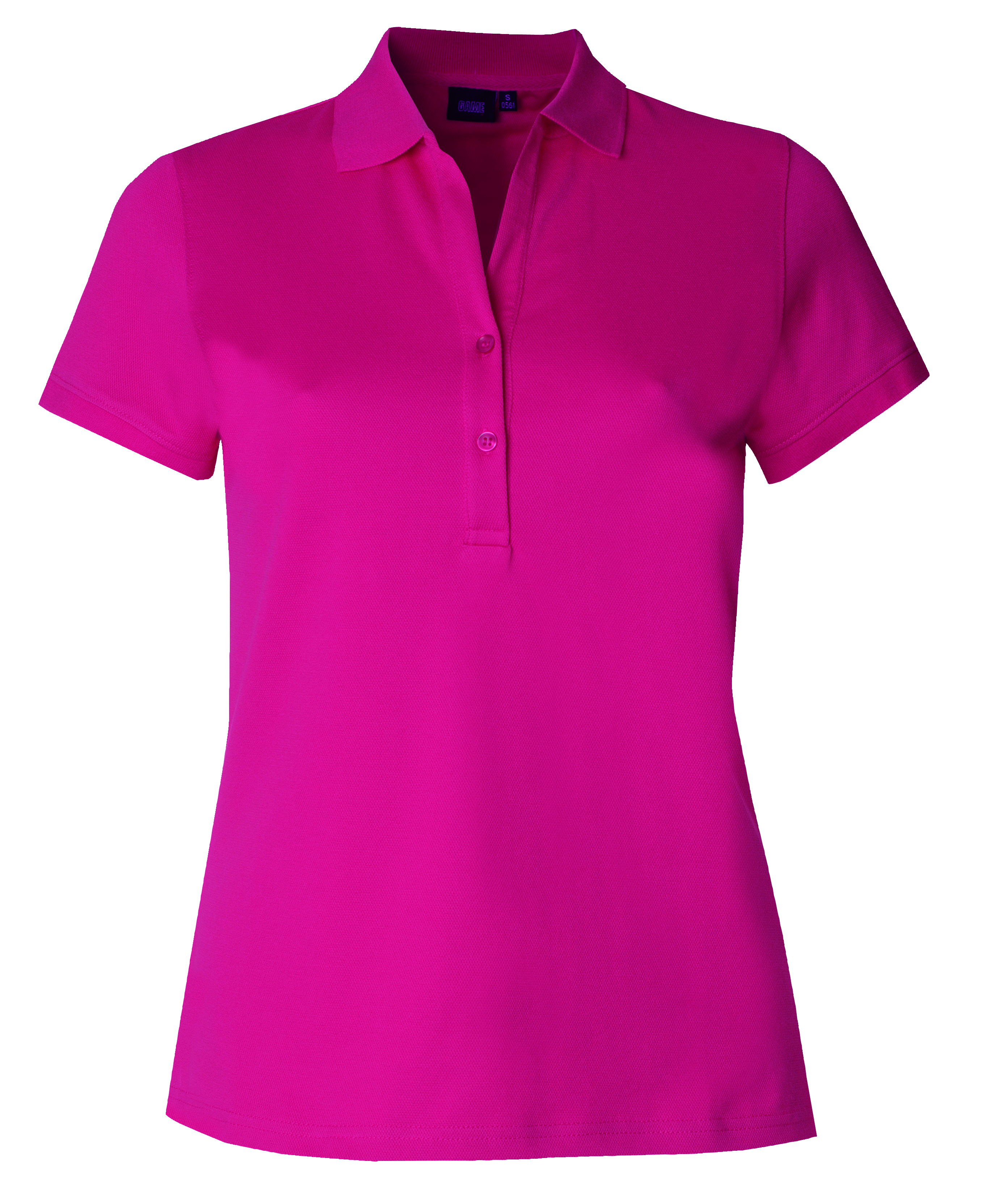 Piké v-hals dam - Cerise 