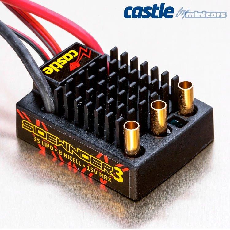 Castle SIDEWINDER 3 ESC 12V 1/10 med 1406-4600KV Sensormotor - 9