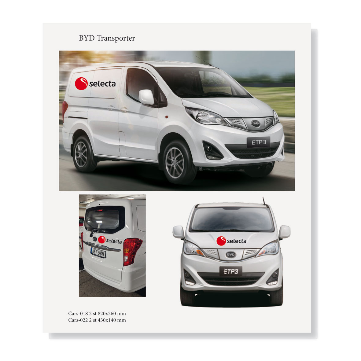 Komplett bildekor till BYD Transporter