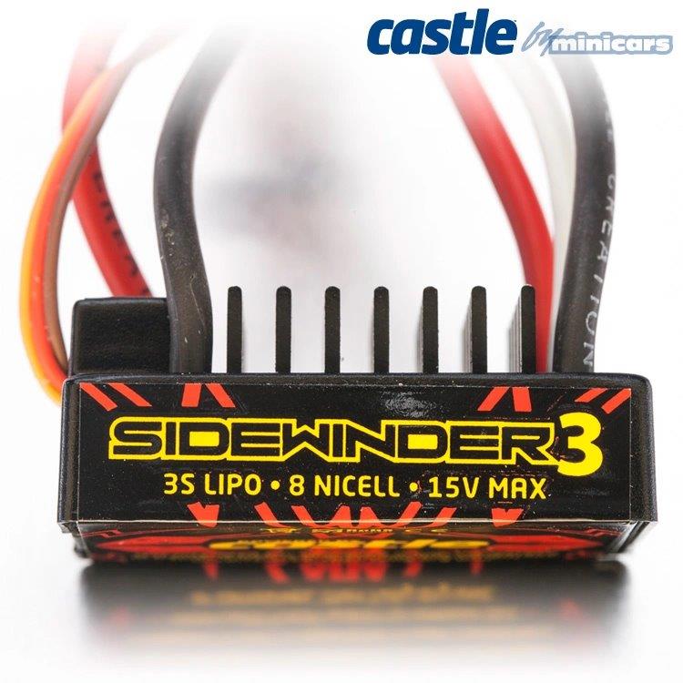 Castle SIDEWINDER 3 ESC 12V 1/10 med 1406-5700KV Sensormotor - 9