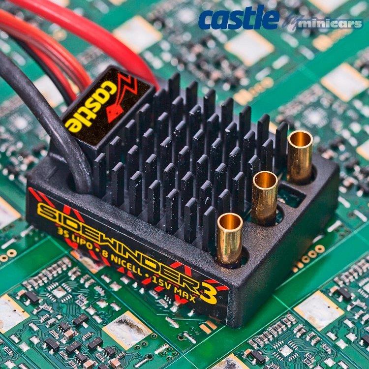 Castle SIDEWINDER 3 ESC12V 1/10 med 1406-7700KV Sensormotor - 6