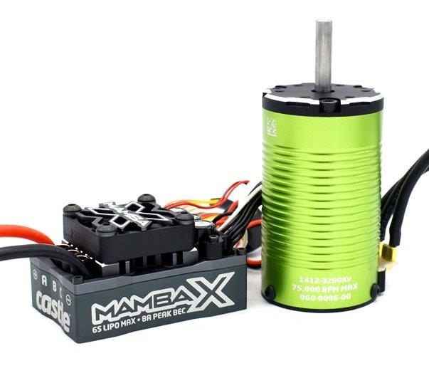 Castle MAMBA X SCT Sensor WP ESC 25,2v och 1412-3200KV 5mm Combo