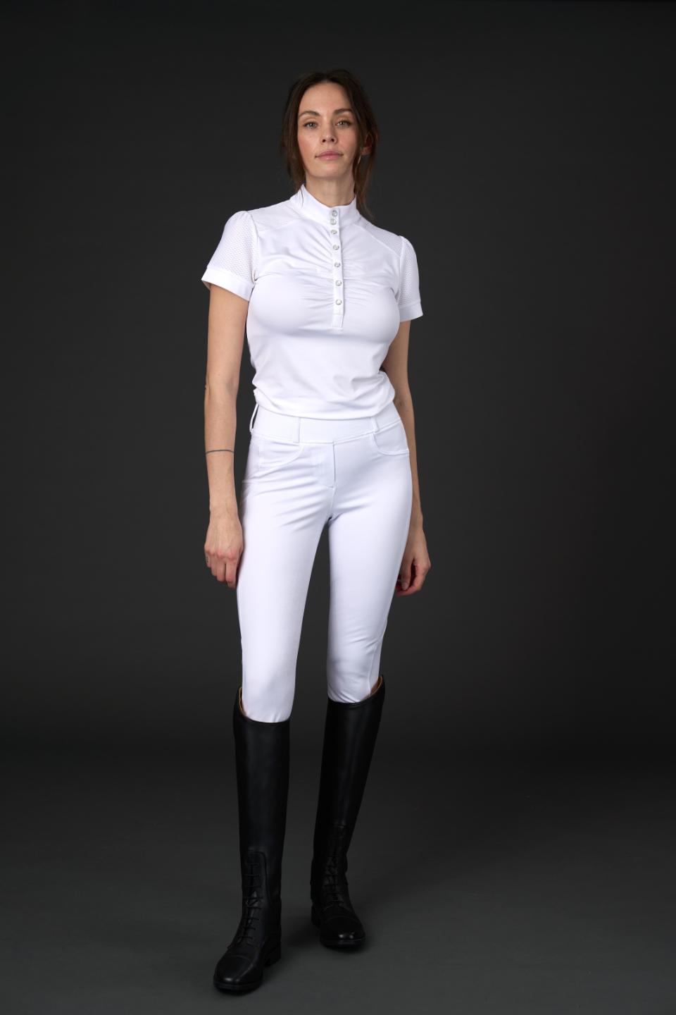 Equipage Kalea fullgrip stevne tights hvit barn og voksen 140-2XL - 2
