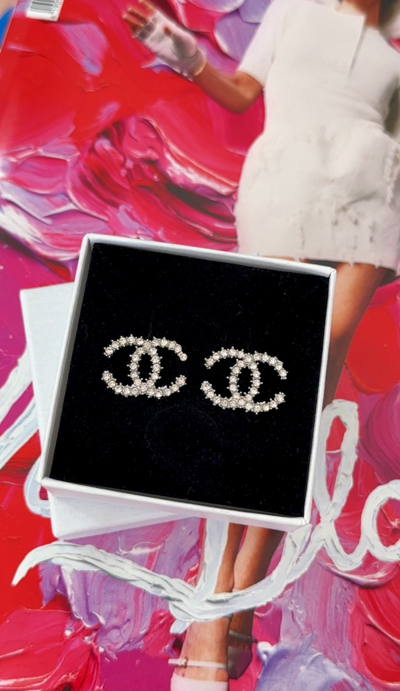 Earrings CC Designer Silver