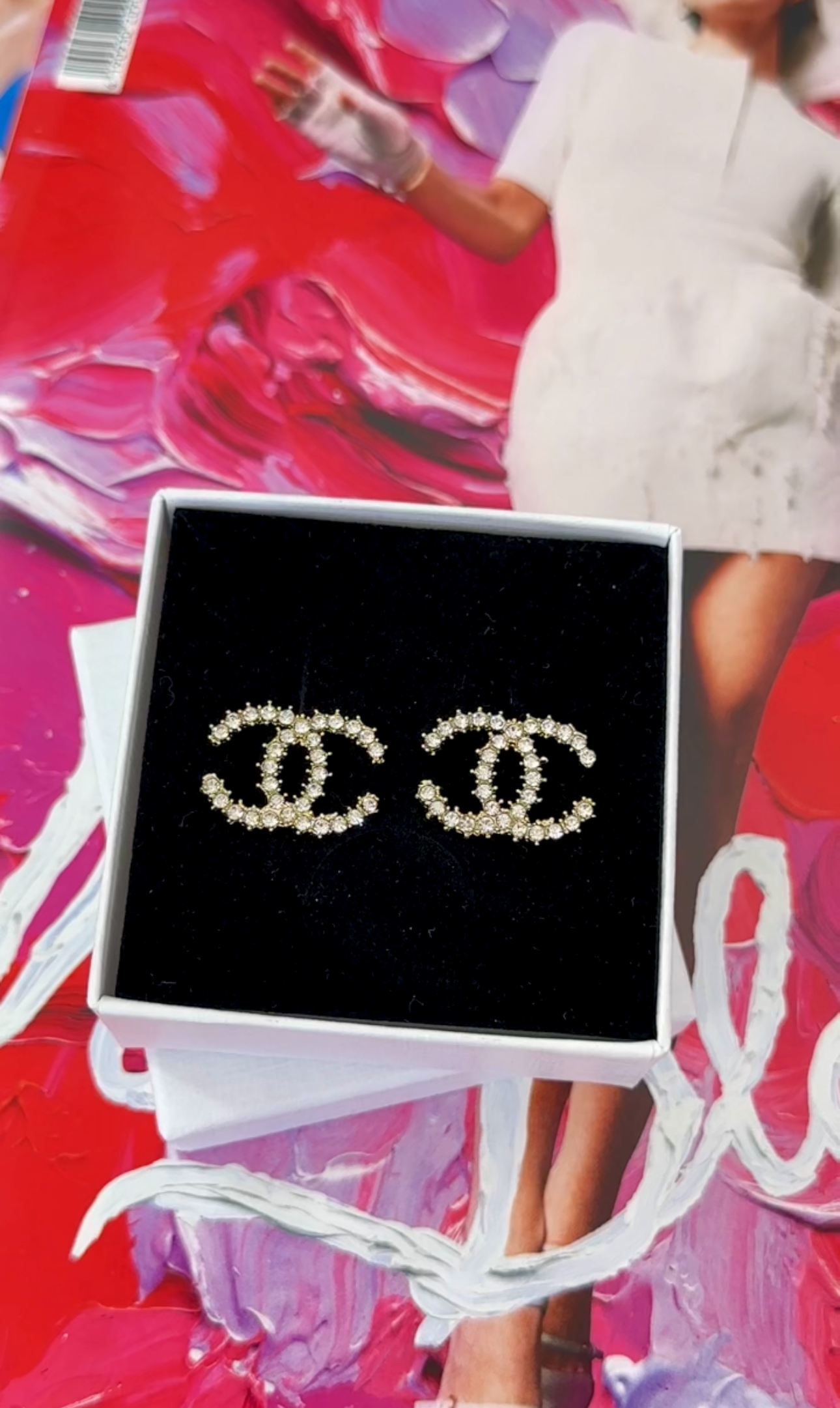 Earrings CC Designer Gold