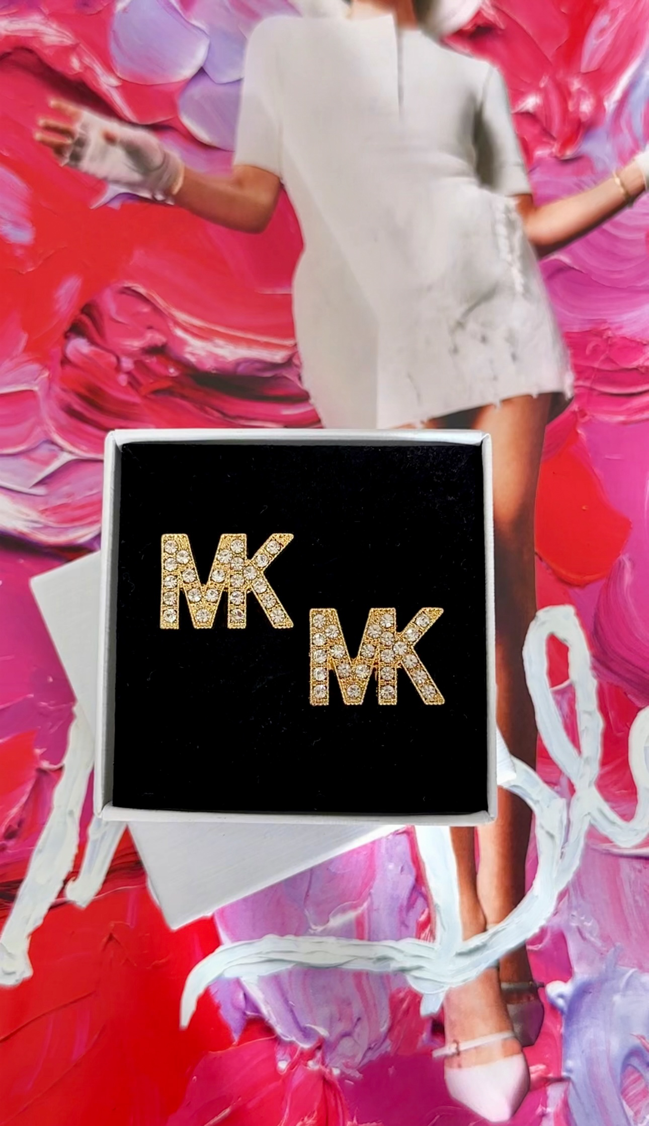Earrings MK Designer Gold