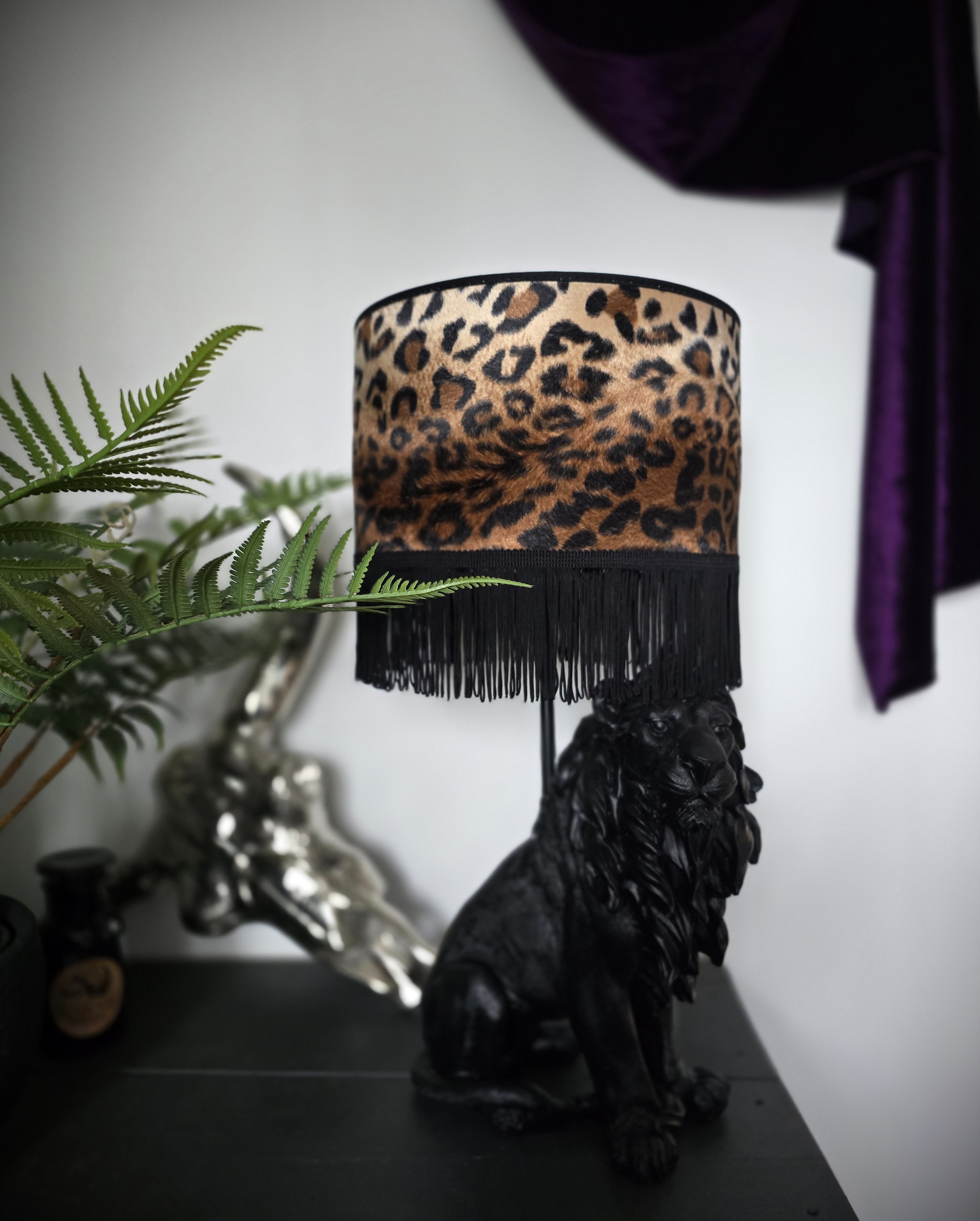 Lampskärm Frans  25 - Leopard/Svart - 2