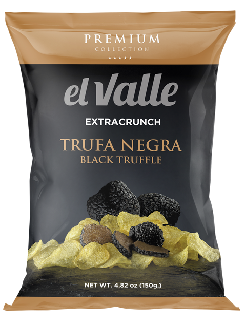 El Valle Spanska potatischips med smak av svart tryffel, 150 g
