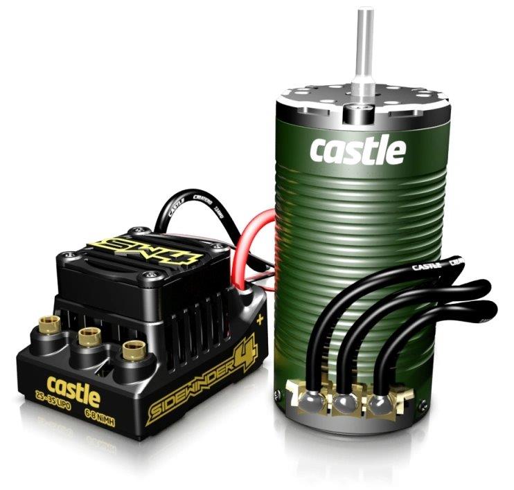 Castle SIDEWINDER 4 12.6V ESC WP Combo 1415-2400KV Sensor Motor