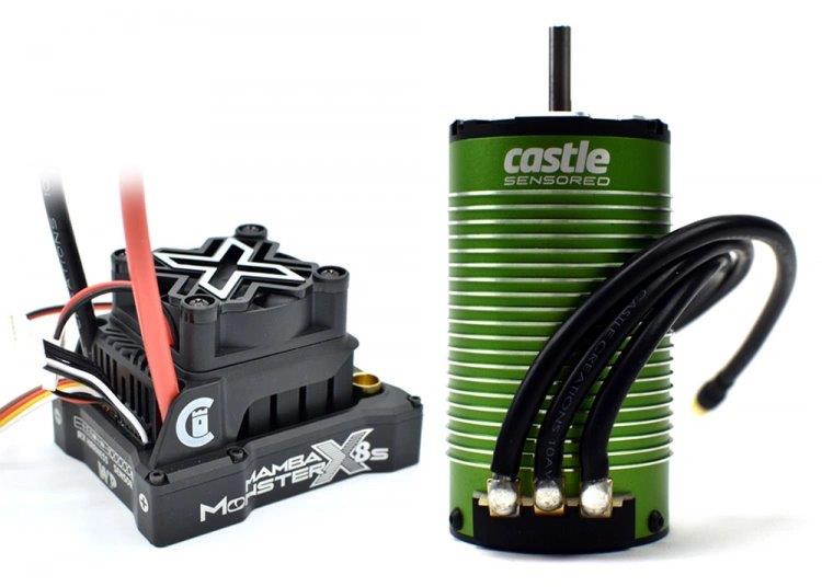 Castle Mamba Monster X 8S 33,6V 1717-1650KV Sensor Combo