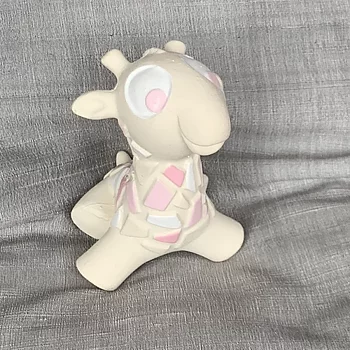 Hundleksak Giraffkalv röd/rosa i naturgummi