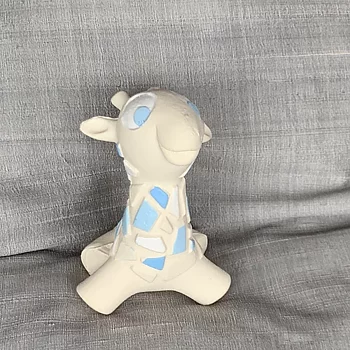 Hundleksak Giraffkalv blå i naturgummi