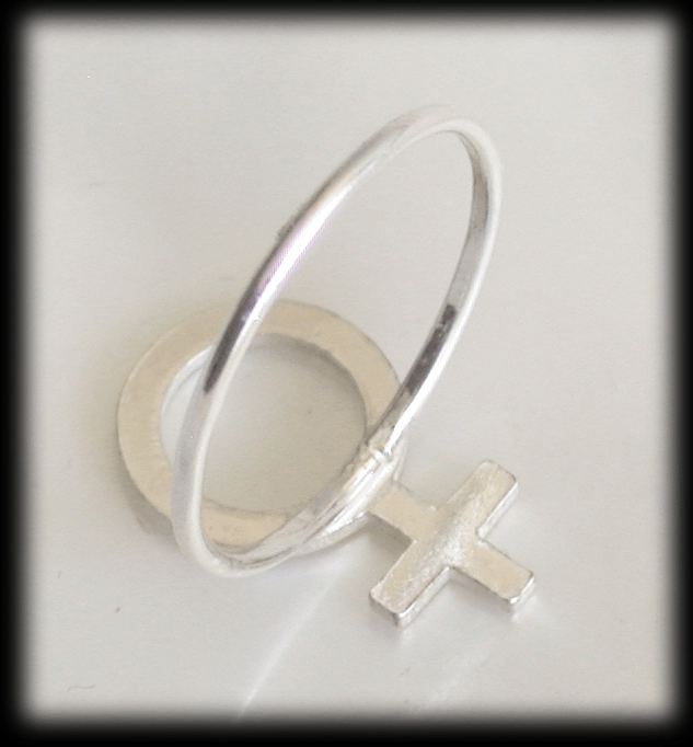 Kvinnosymbol ring i Äkta silver. - 2