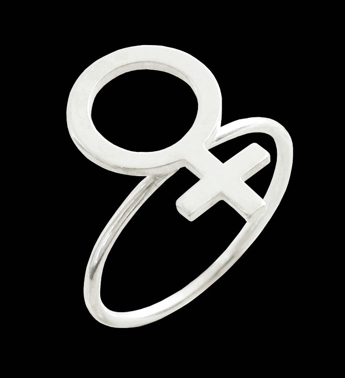 Kvinnosymbol ring i Äkta silver.
