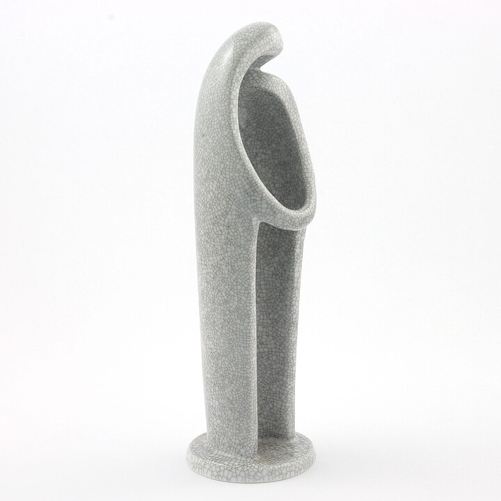 ハンス・シュタングル  カップルのフィギュア  ひび割れ釉薬  26cm  1953年