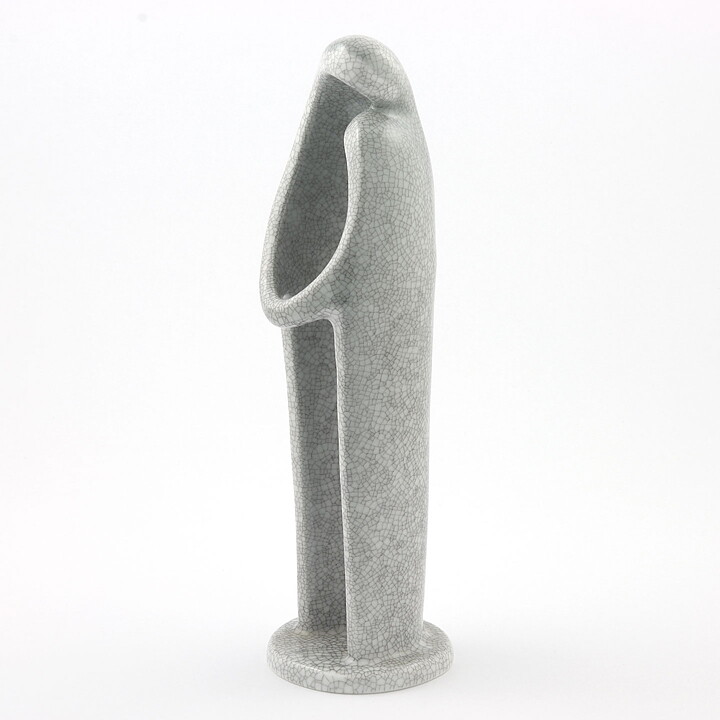 ハンス・シュタングル  カップルのフィギュア  ひび割れ釉薬  26cm  1953年