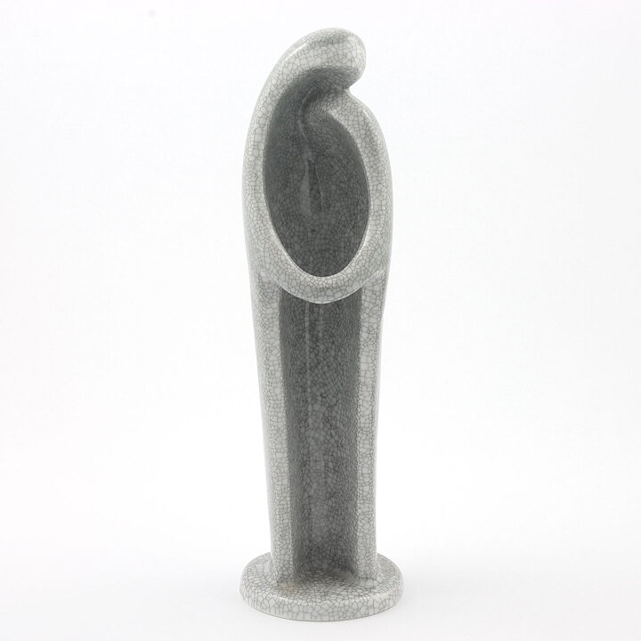 Hans Stangl (1953) Modern Couple Figurine with Craquelé Glaze 26 cm