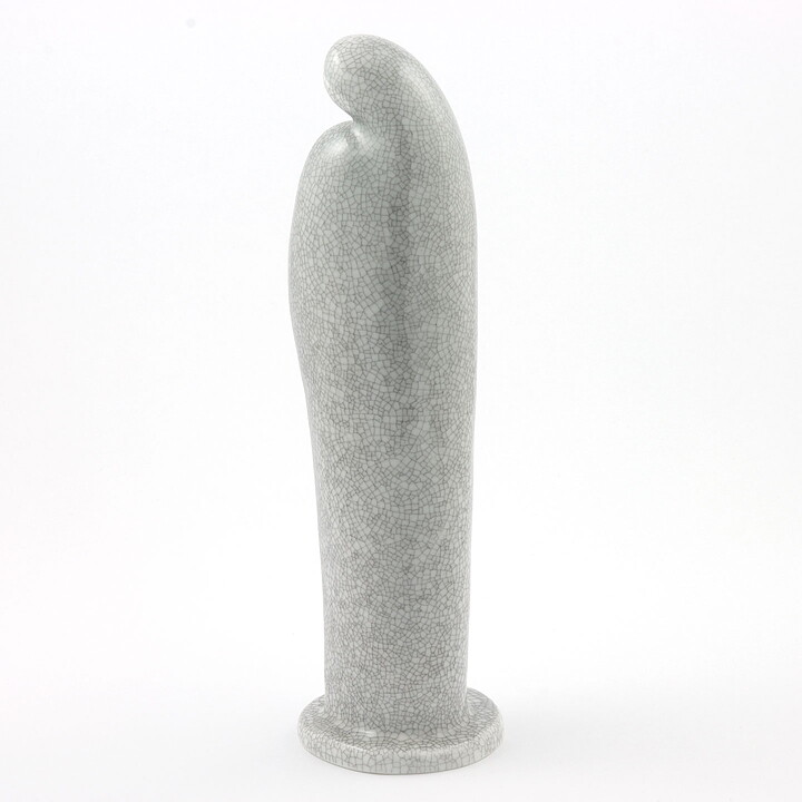 ハンス・シュタングル  カップルのフィギュア  ひび割れ釉薬  26cm  1953年
