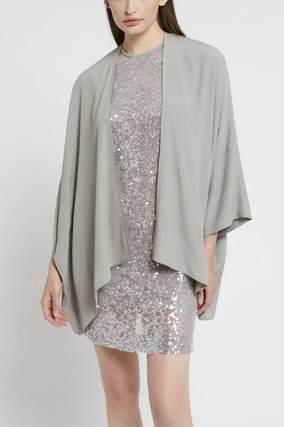 OttodÁme - Silk Blend Kimono Jacket Mint