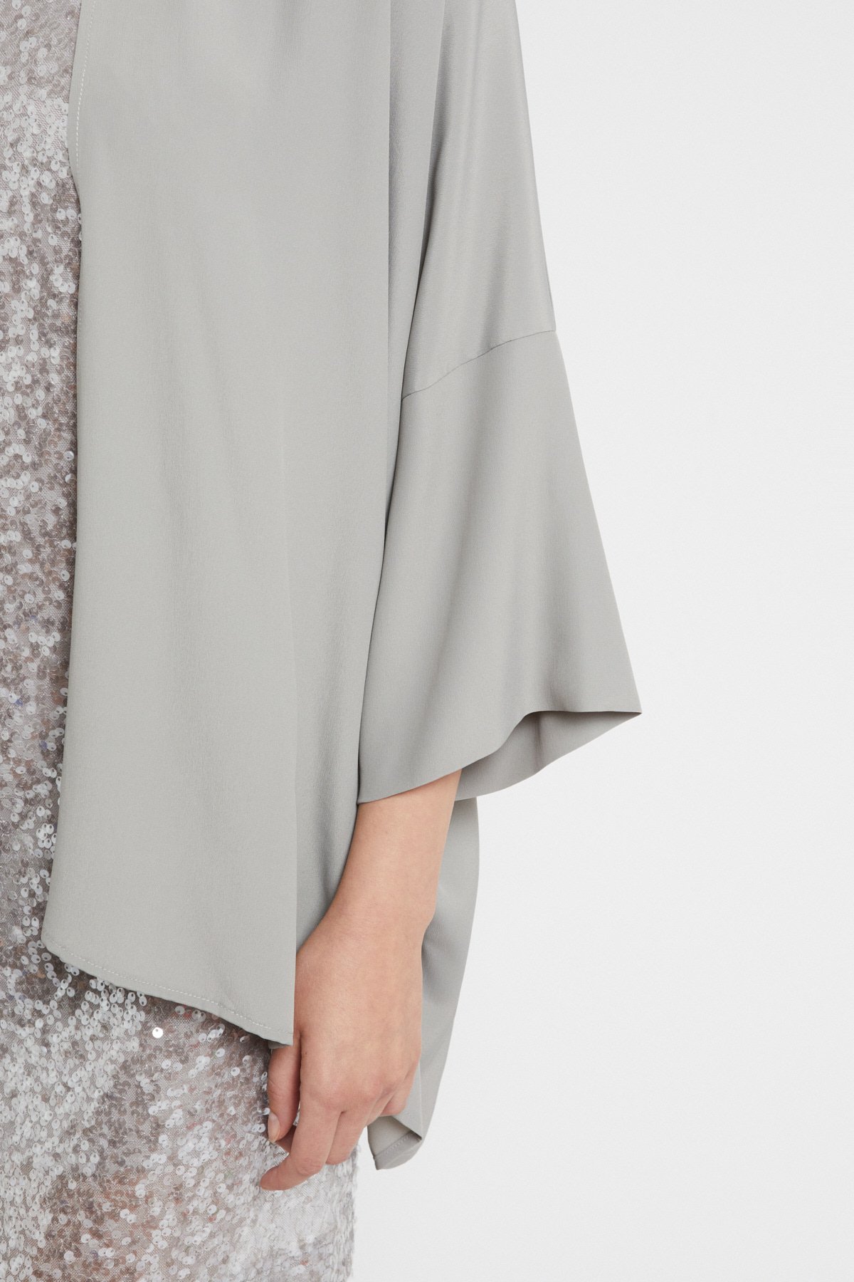 OttodÁme - Silk Blend Kimono Jacket Mint - 4