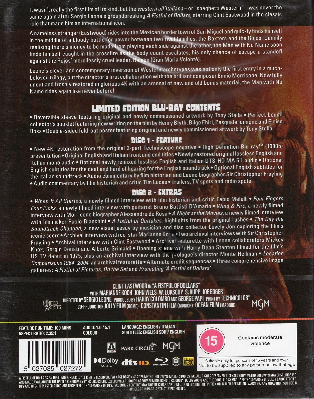 A Fistful of Dollars (Limited Edition) (ej svensk text) (Blu-ray) - 2