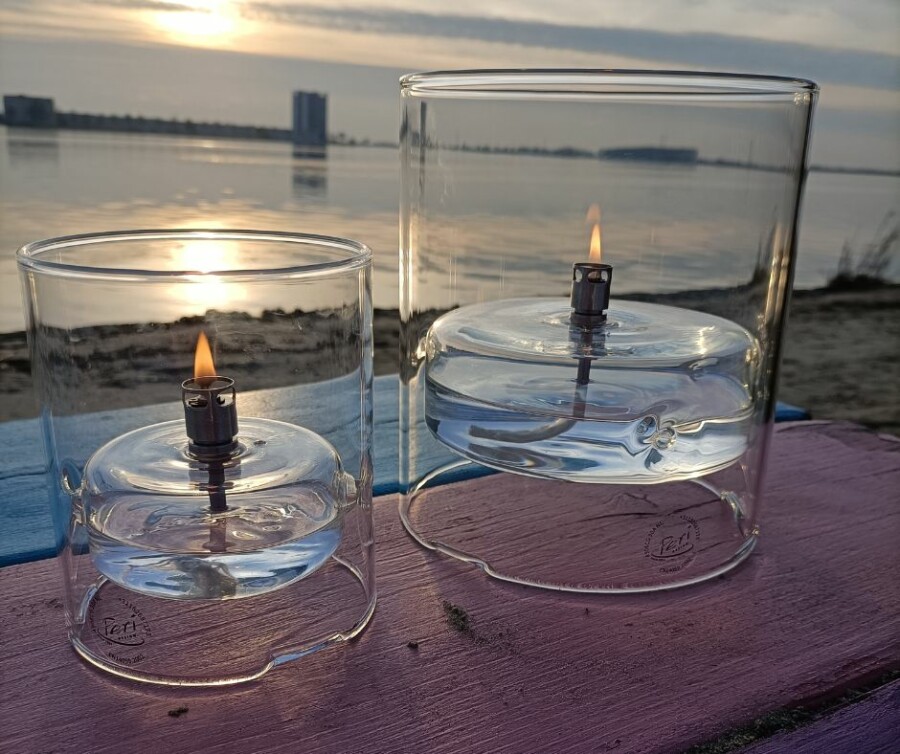 Oil lamp Windshelter Disc Clear Chrome M - 2