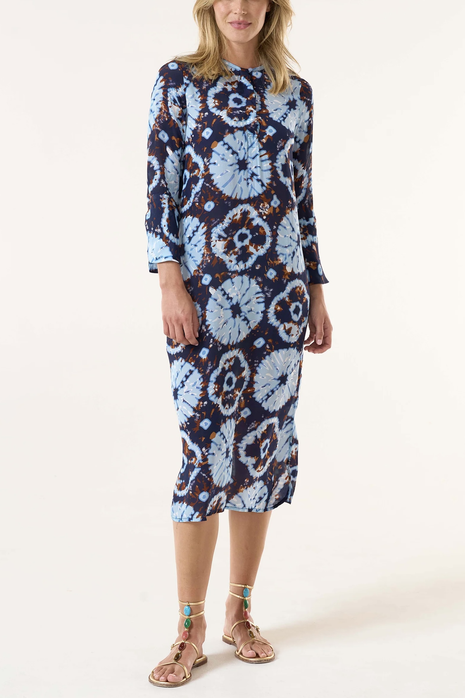 One Season - Long Genie Camogli Navy Viscose Navy