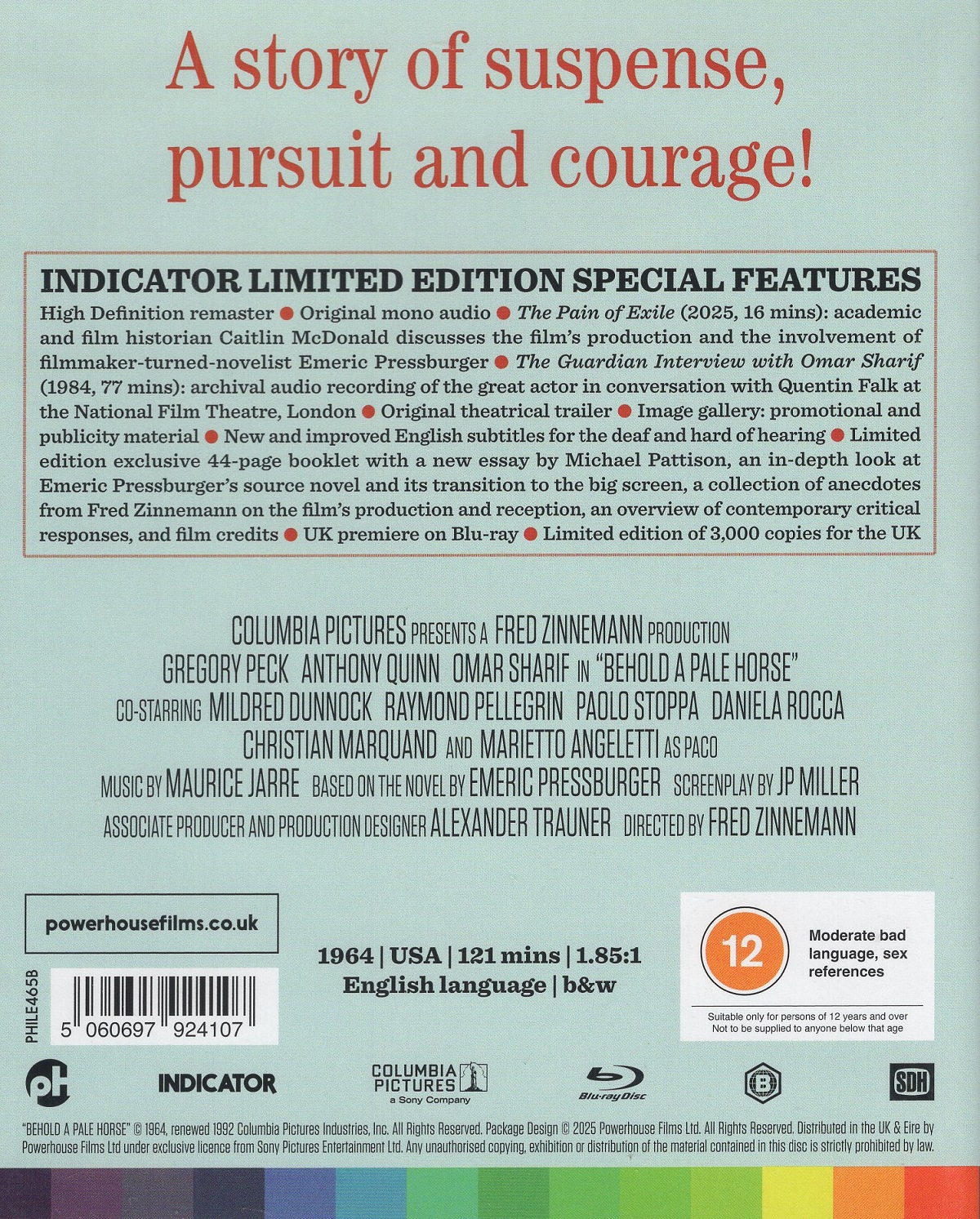 Behold A Pale Horse (Limited Edition) (ej svensk text) (Blu-ray) - 2