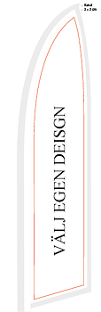 Beachflagga Haj M 290cm - Egen design - (MUF)