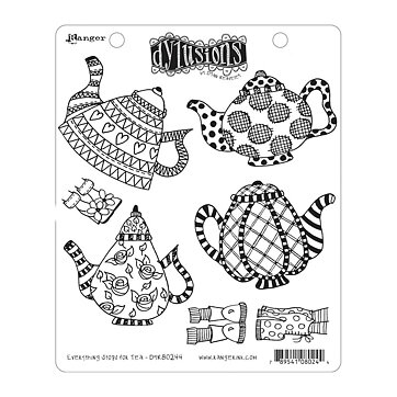 Ranger Dyan Reaveley's Dylusions Cling Stamps - Everything Stops For Tea