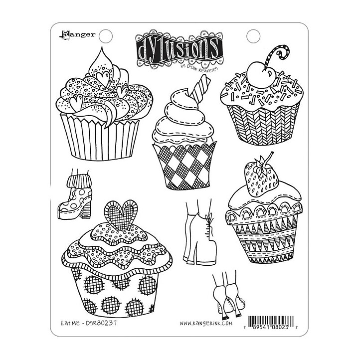 Ranger Dyan Reaveley's Dylusions Cling Stamps - Eat Me
