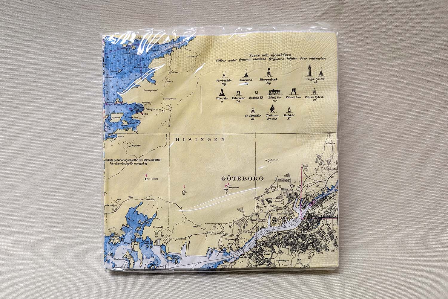 Napkins Nautical charts 33x33 cm - 2
