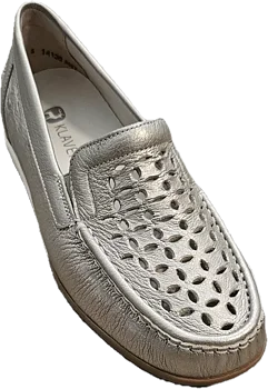 Klaveness 14136 Anita Shoe Gold Metallic – Loafers med elegans och komfort