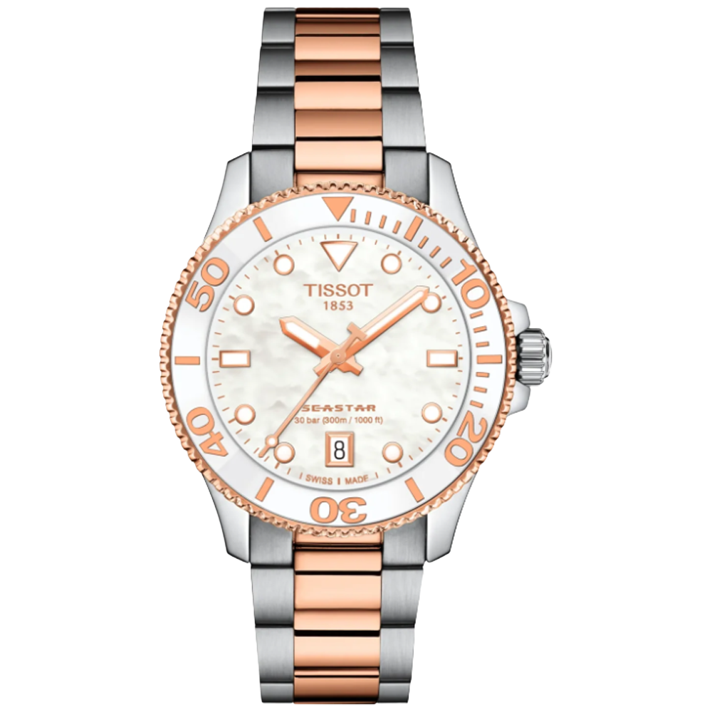 T120.210.22.111.00 Tissot Seastar 1000 36 pärlemor och rosé