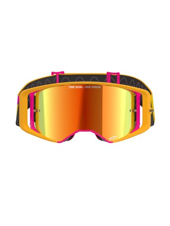 Alpinestars Goggle Supertech CORP Gul/Rosa Spegel/Röd - 2