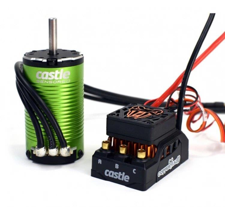 Castle Copperhead 10 Sensor ESC och 1412-3200KV 5mm Combo
