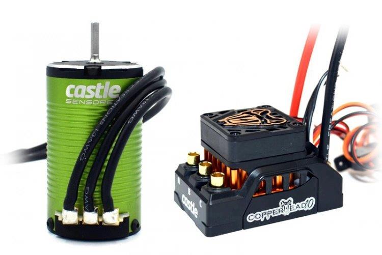 Castle Copperhead 10 Sensor ESC och 1412-2100KV Combo