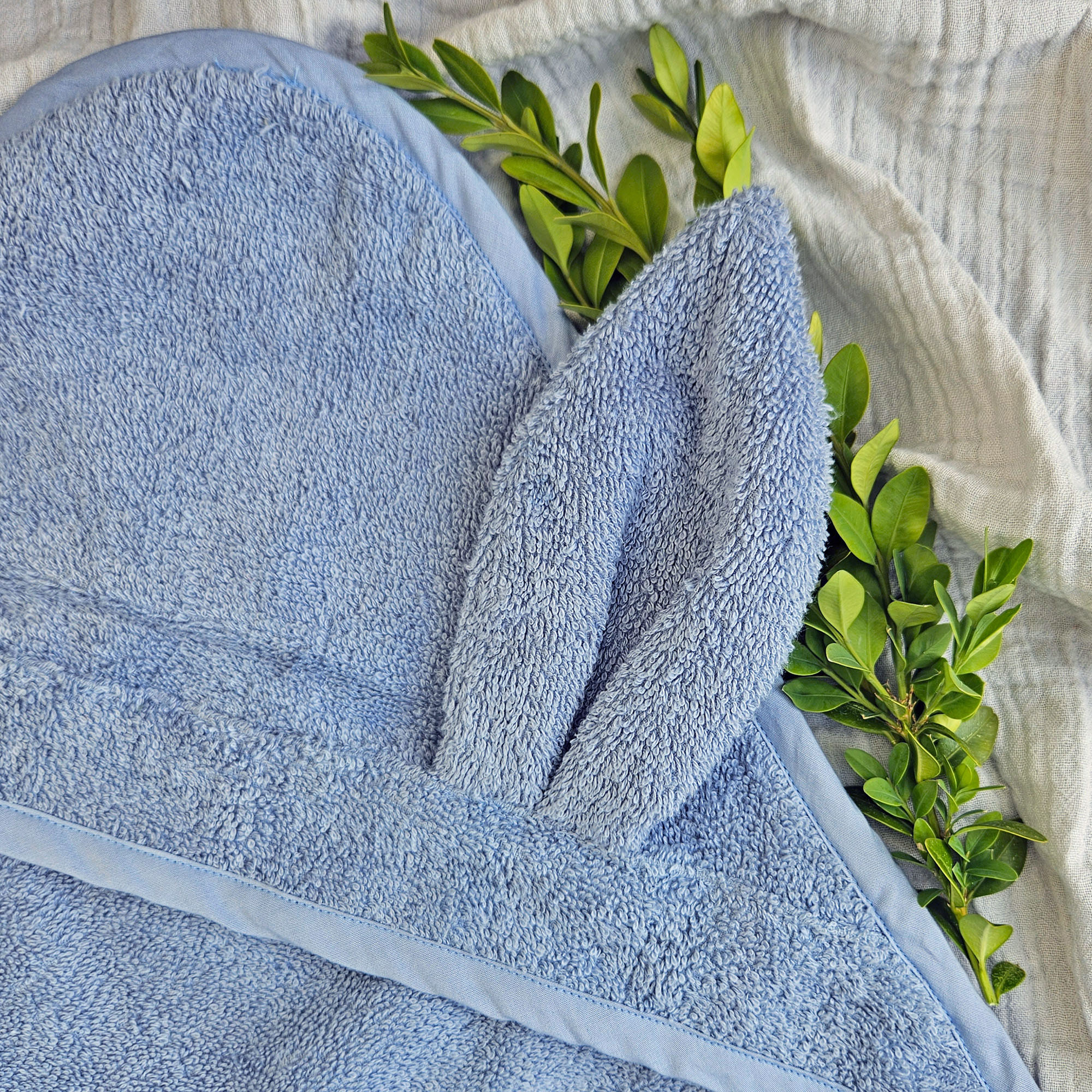 Badcape, Ekologisk Bomull -  Dusty Blue - 2