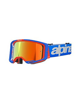 Alpinestars Goggle Vision 8 WORDMARK Blå/Orange/Spegel Röd