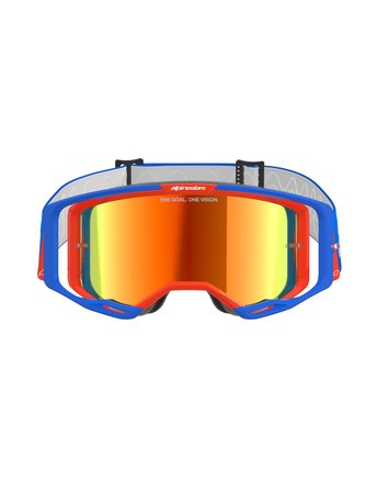 Alpinestars Goggle Vision 8 WORDMARK Blå/Orange/Spegel Röd - 2
