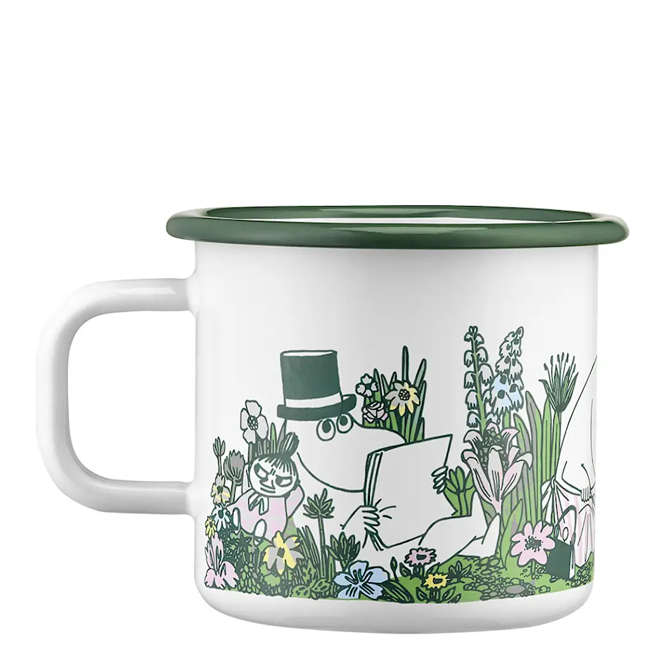 Moomin enamel mug 3,7 dl - In the Garden - 2