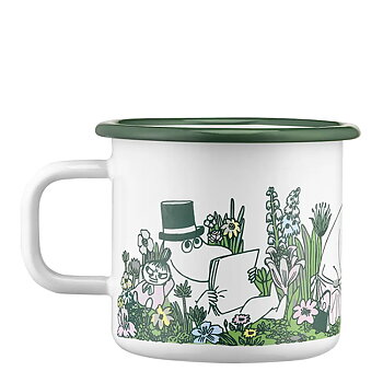 Mumin emaljmugg 3,7 dl - I trädgården