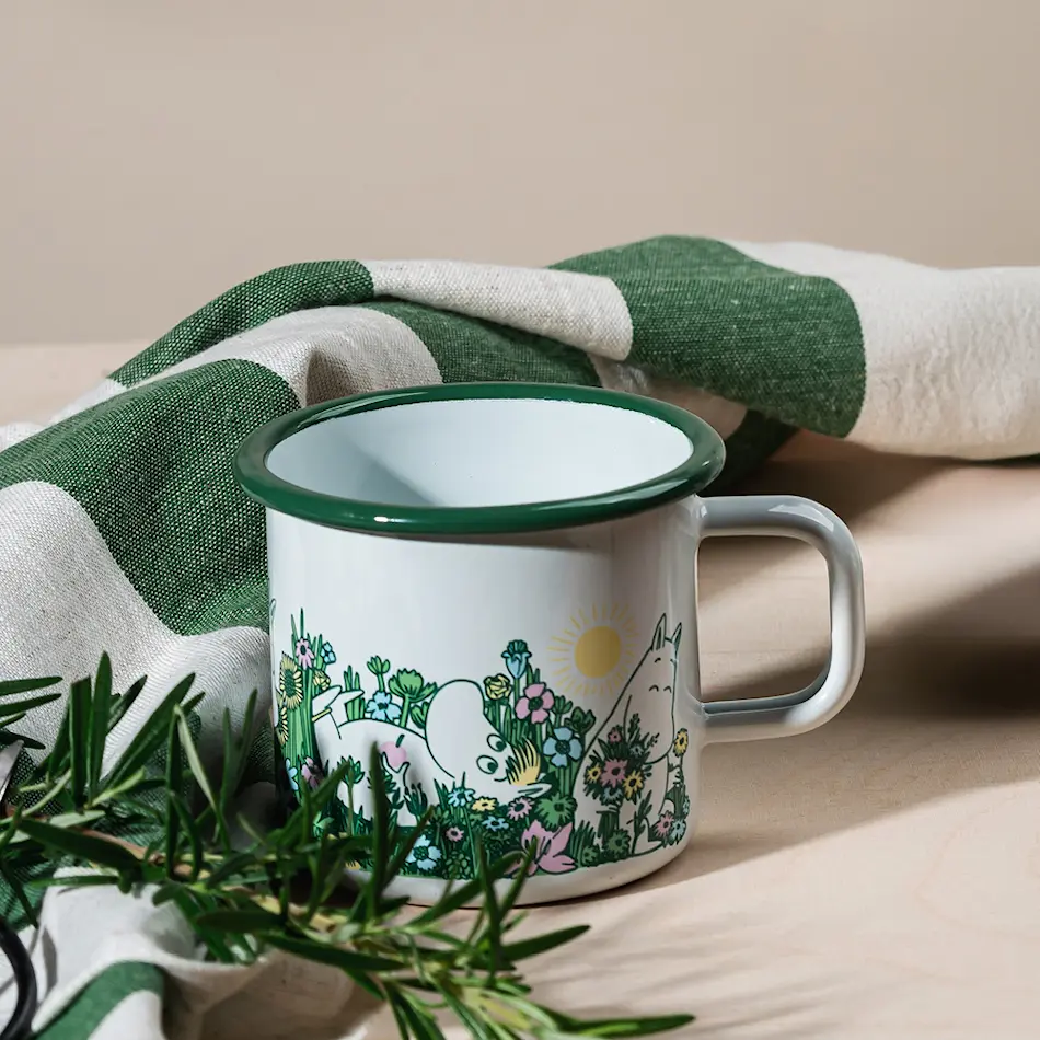 Moomin enamel mug 3,7 dl - In the Garden - 5
