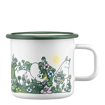 Mumin emaljmugg 3,7 dl - I trädgården