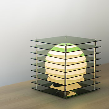 Lop Plexi Lampa, Big Square Grön