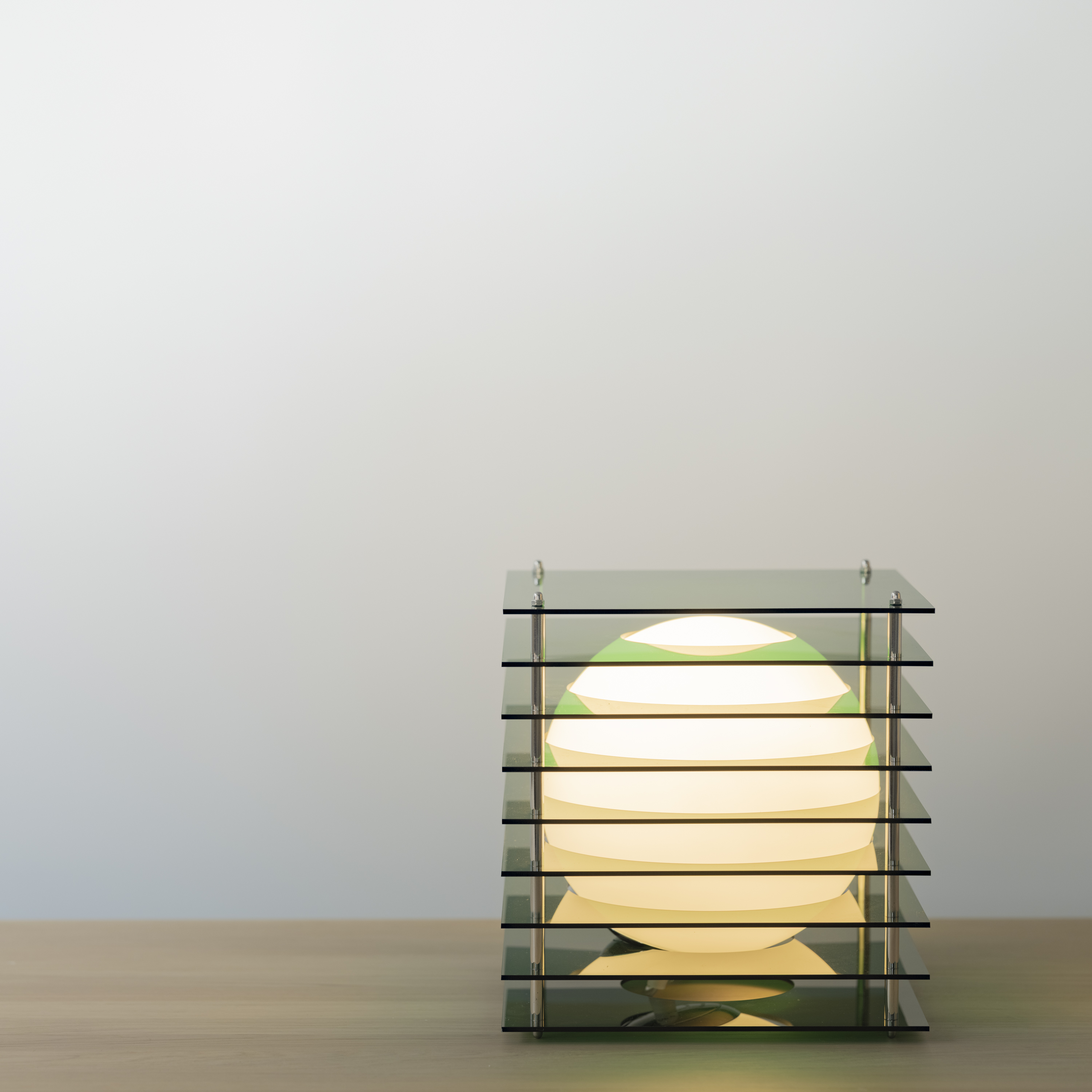 Lop Plexi Lampa, Big Square Grön - 3