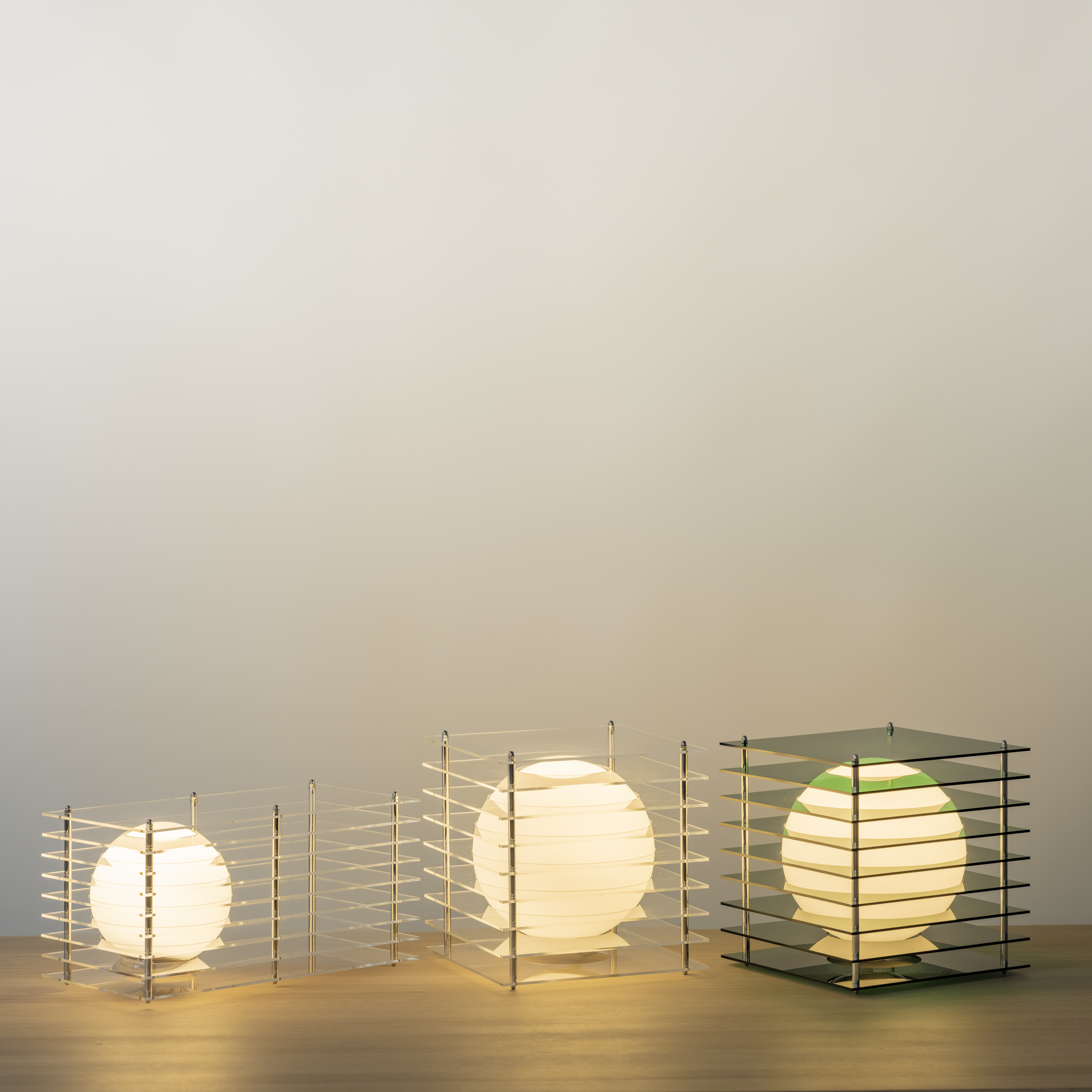 Lop Plexi Lampa, Big Square Grön - 4